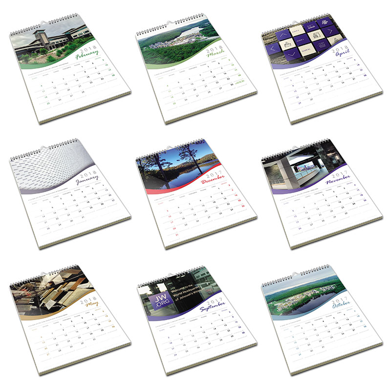 Custom coloring printing daily wall calendar