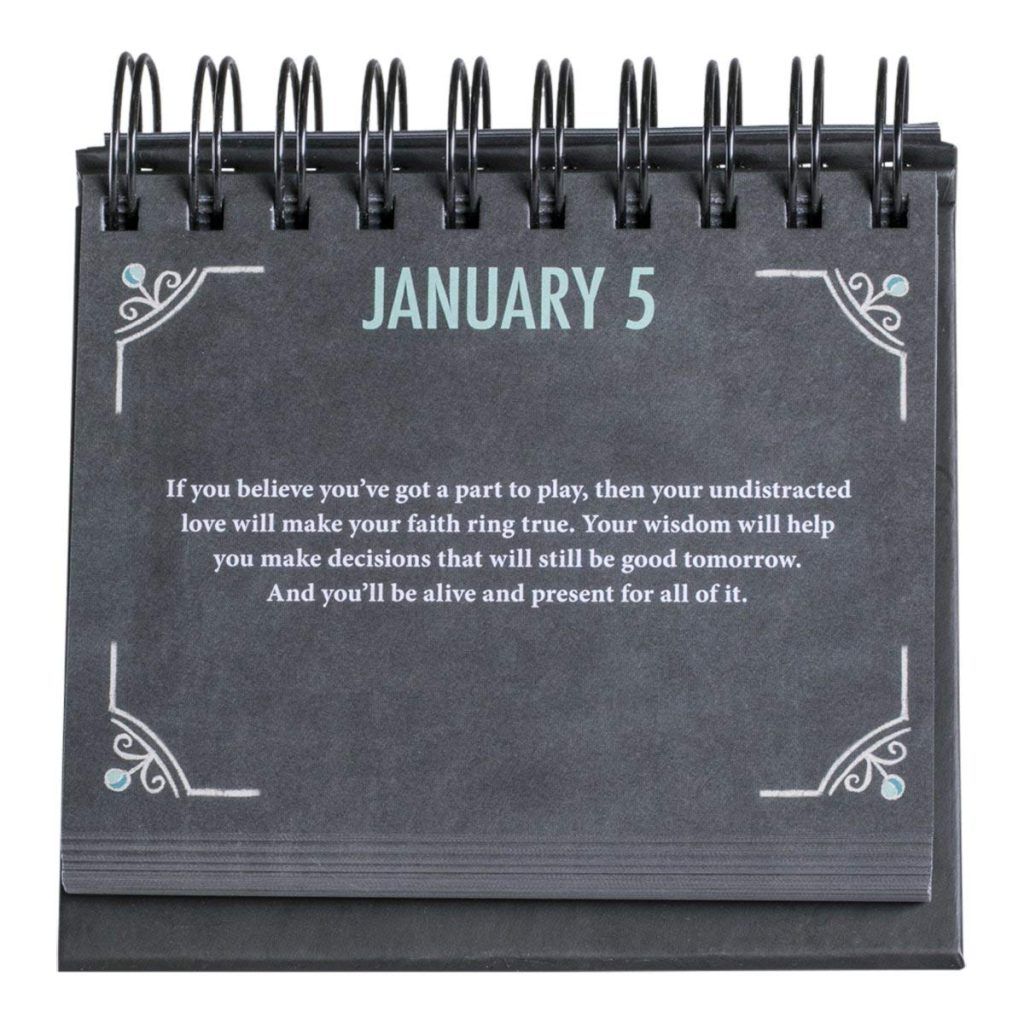 Custom flip desk calendar for office