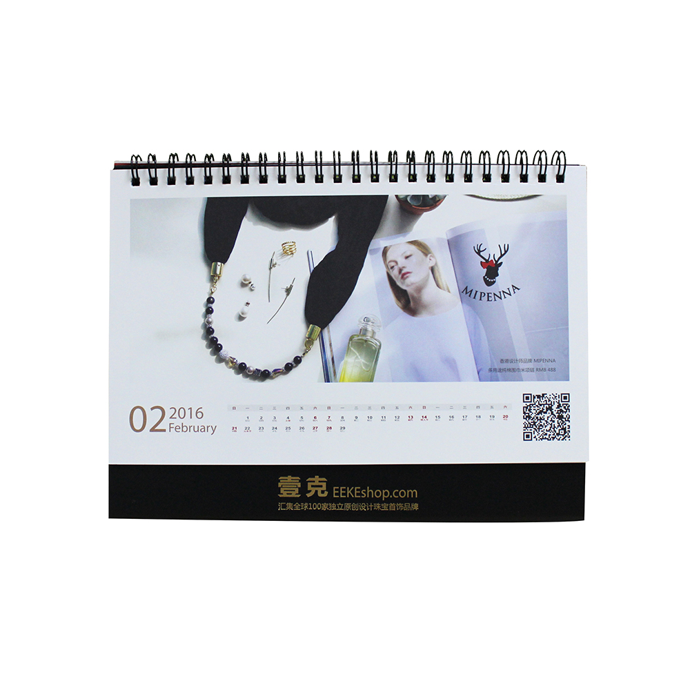 Custom made folding desk calendar
