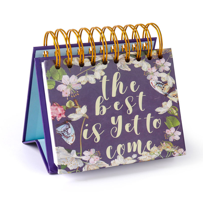 Custom small size daily inspirational desk calendar