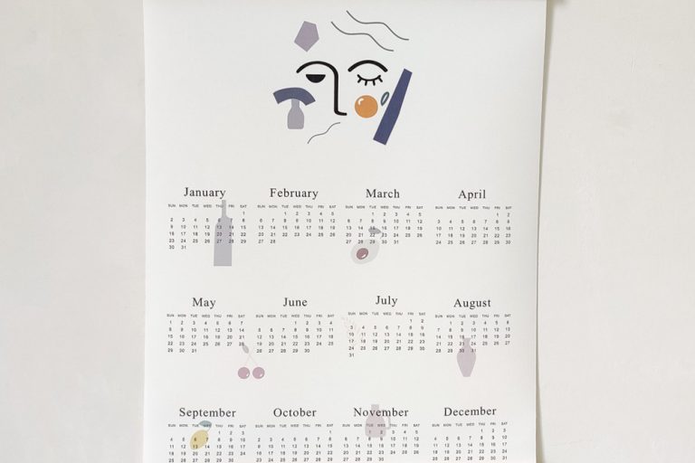 Nordic style canvas painting poster calendar (2)